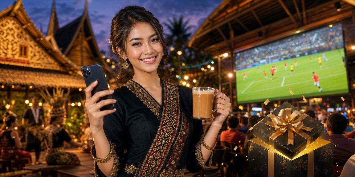 A Sarawak football fan enjoying live match betting on the 10150 platform in Malay style